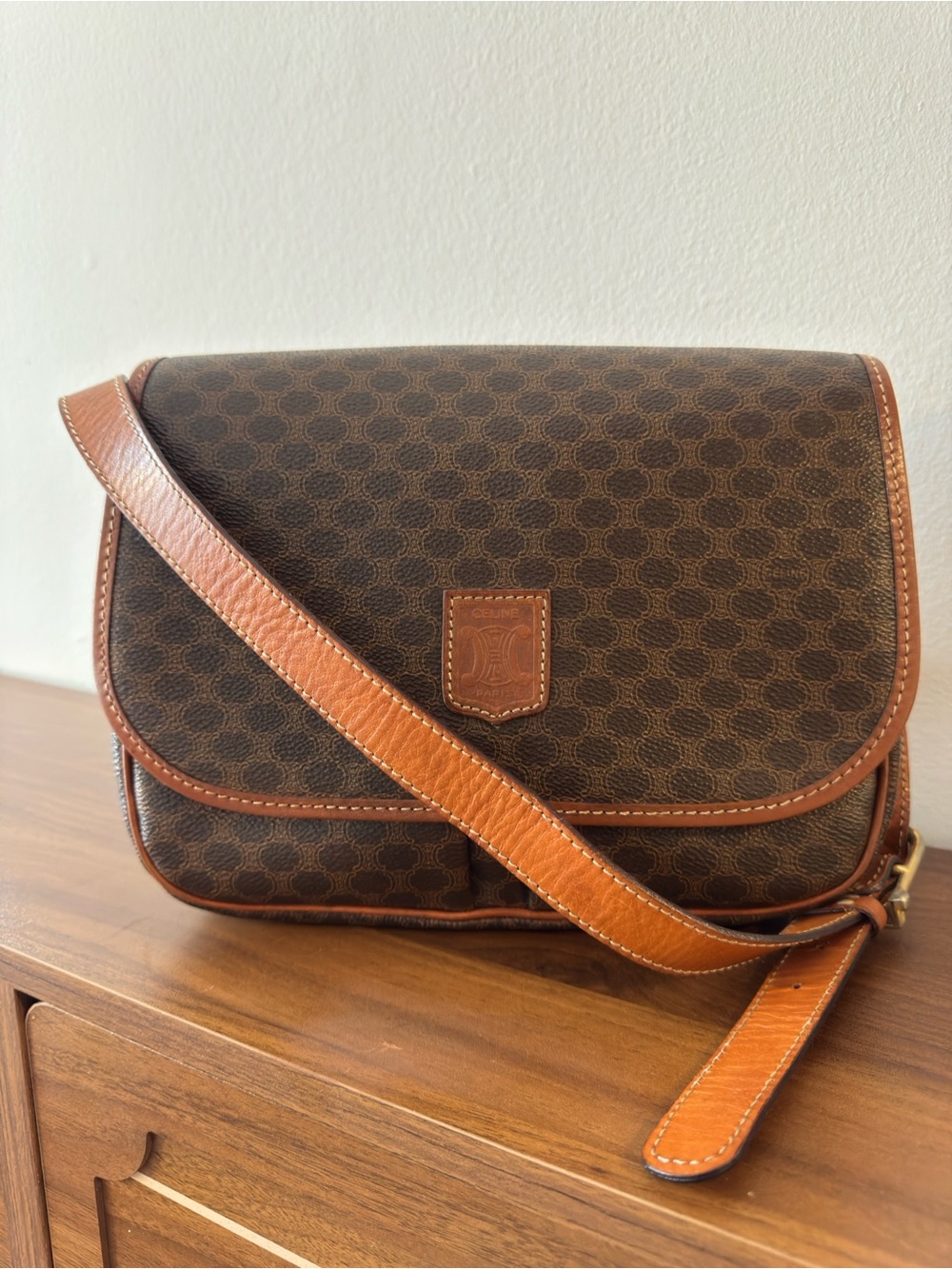 Authentic Celine Macadam Shoulder/Crossbody Bag